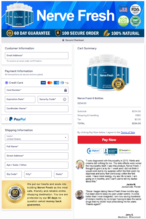 Nerve Fresh Secure Checkout